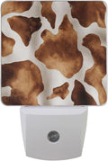 Pigsaly Led Night Light Animals Brown Cow Skin Night Light Plug in Wall Lamp by Pigsaly