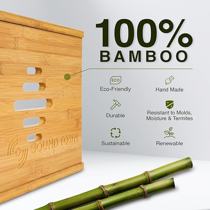Sound Town DIY Solid Carbonized Bamboo Studio Rack - Image 5