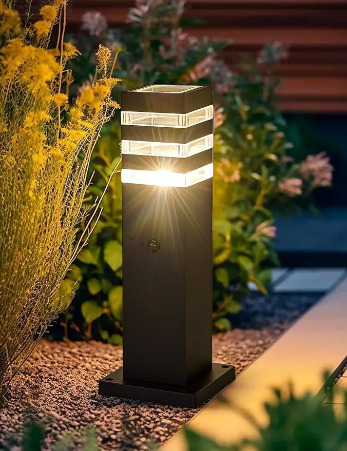 2Pack Motion Sensor Outdoor Floor Lamps Pathway Lights Dusk to Dawn Exterior - Image 4