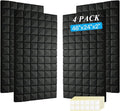 4 PCS Acoustic Panels, High Density Fire Resistant & Noise Absorbing by Unknown