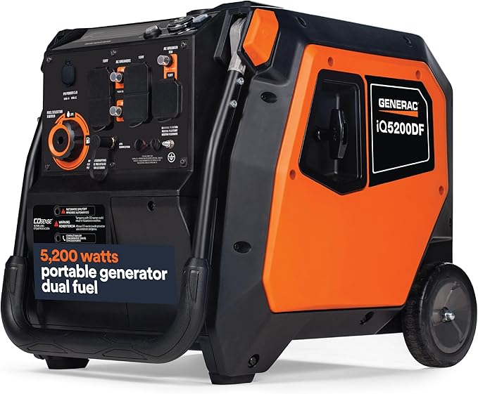 Generac 5, 200-Watt Dual-Fuel Portable Inverter Generator by Generac
