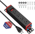 10 Inch Rack PDU Power Strip, 1U RackMount Surge Protector Power Strip with15A by BTU