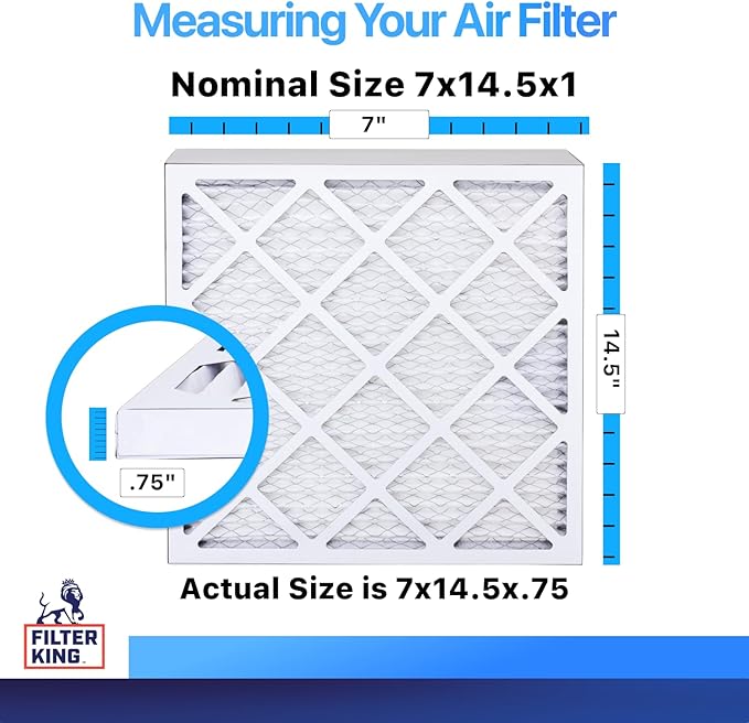 Filter King 7x14.5x1 Air Filter | 4-PACK | MERV 8 HVAC Pleated A/C Furnace - Image 2