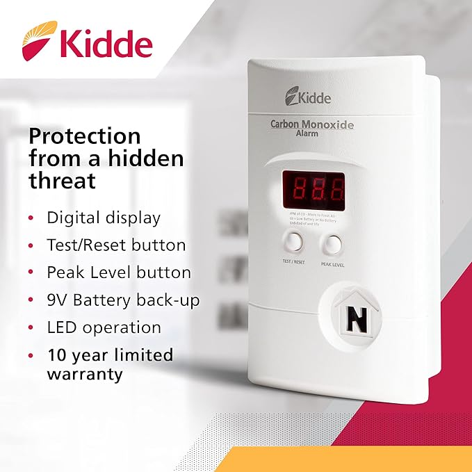 Kidde Carbon Monoxide Detector, Plug In Wall - Image 2