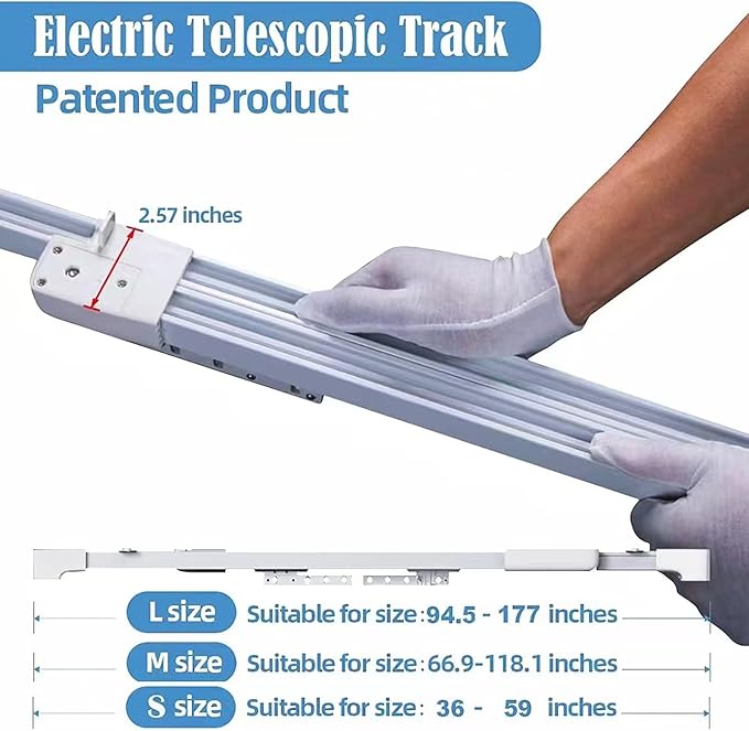 TIPIACE Hard-Wired Tuya Wifi Motorized Curtain Tracks to Remote Control Ceiling - Image 7