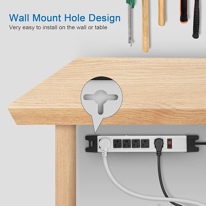 Heavy Duty Power Strip Surge Protector - Image 4