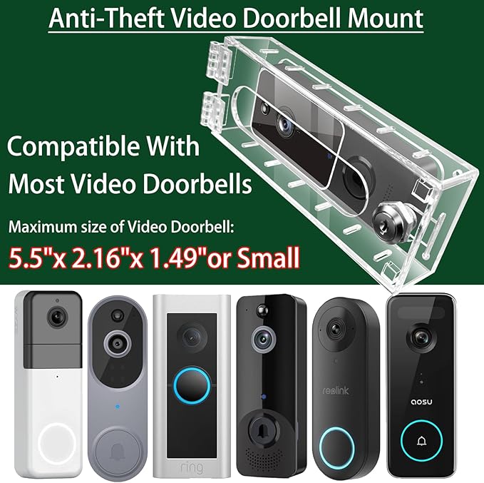 groword Anti-Theft Video Doorbell Mount Compatible - Image 4