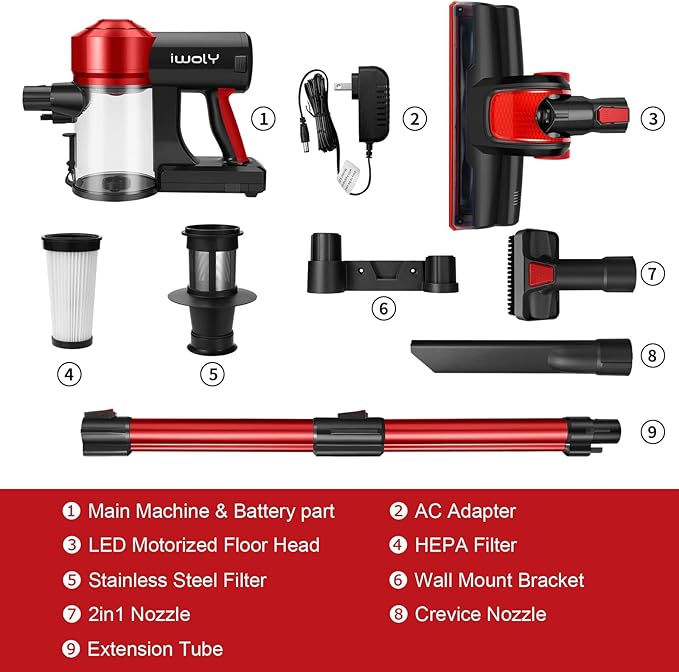 iwoly C150 Cordless Vacuum Cleaner Rechargeable - Image 7