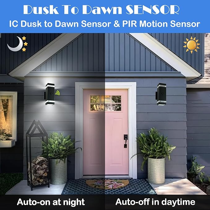 iYogaled Dusk to Dawn Motion Sensor Porch Light - Image 4