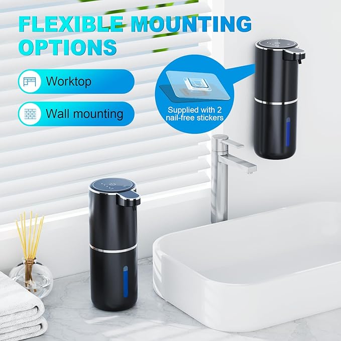 Automatic Foaming Soap Dispenser, 12.8oz/380ml Wall Mount Touchless Soap - Image 3