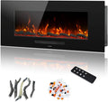 36" Electric Fireplace Inserts, Recessed & Wall Mounted Fireplace Heater by Dreamflame