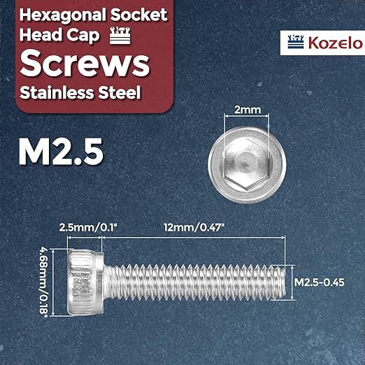 Kozelo 20pcs Socket Head Cap Screws - Image 2