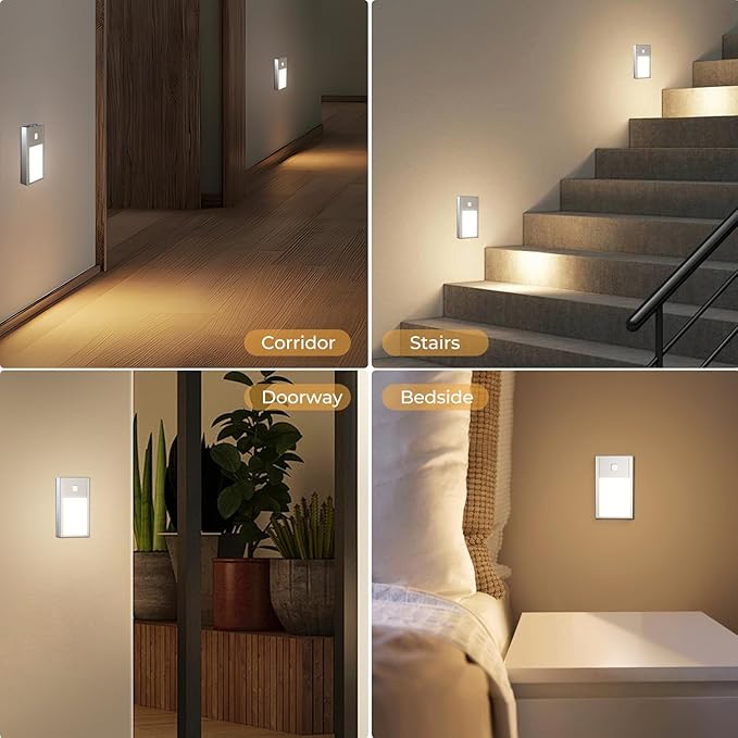 VST Motion Sensor Step Night Light, Rechargeable Battery Powered Stair Lights - Image 6