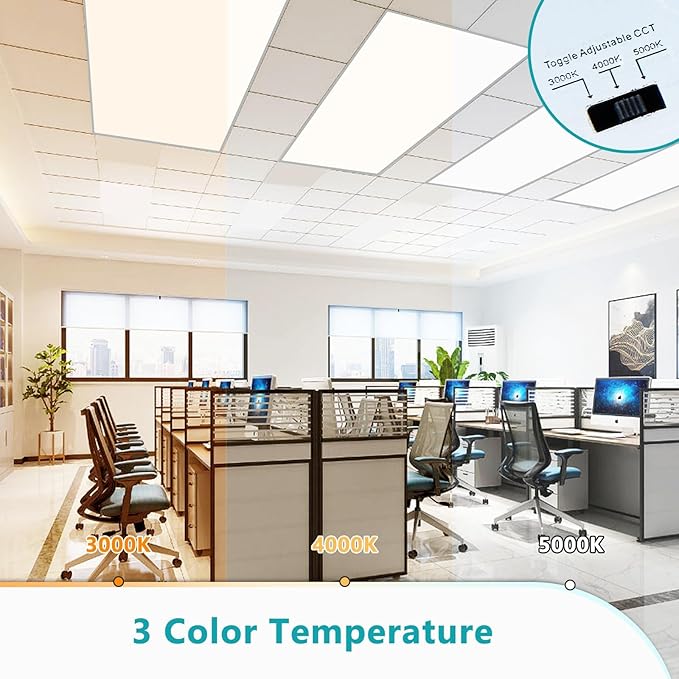 VocgoUU 42-Pack 2x4 LED Flat Panel Light Drop Ceiling, 0-10V Dimmable, 5000K - Image 3