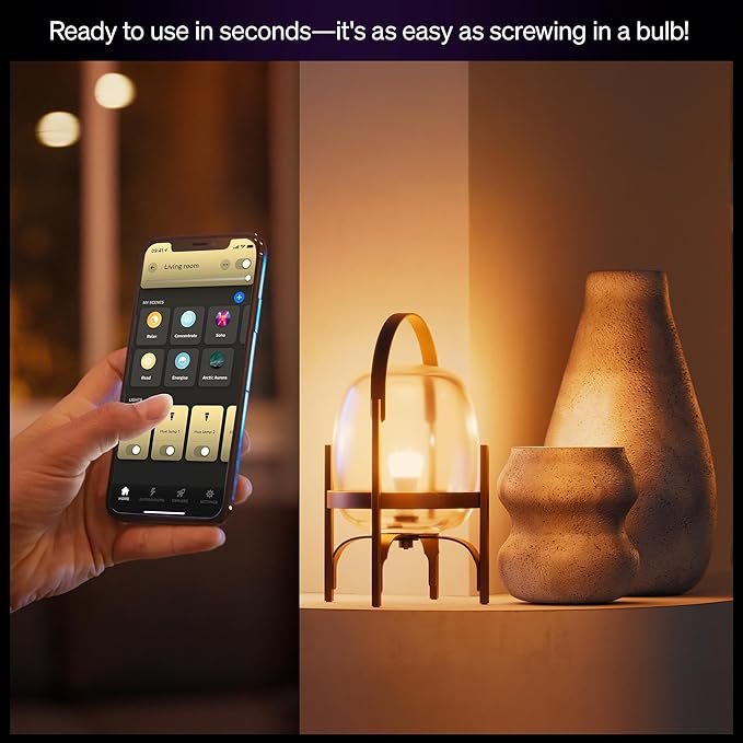 Philips Hue Smart LED A19 Bulb 1-Pack, E26 Base, Full Spectrum Light - Image 7