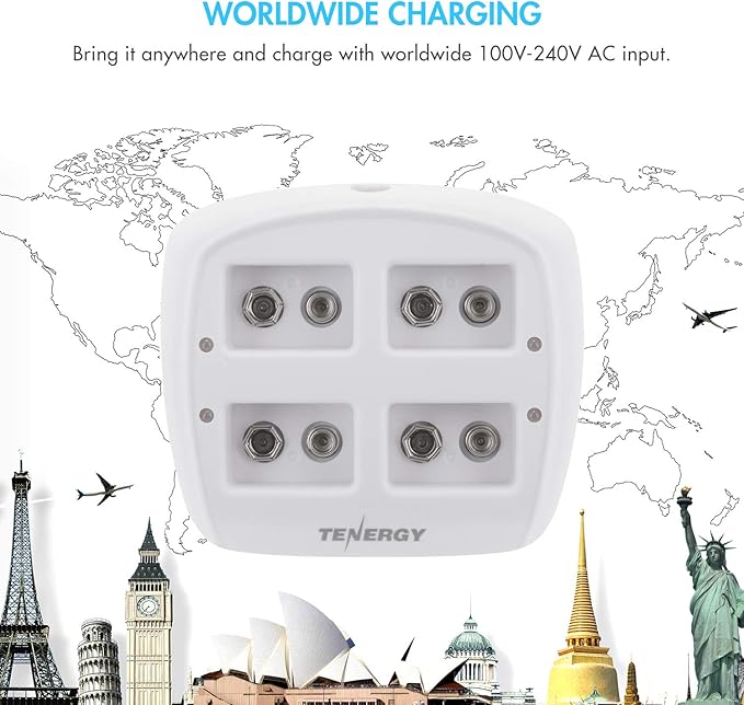Tenergy TN136 Smart 9V 4-Bay Battery Charger - Image 4