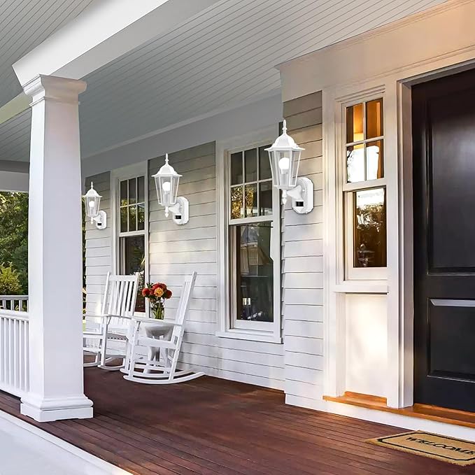 Lamomo Motion Sensor Outdoor Lights, Upgrade Dusk to Dawn White Outdoor Light - Image 2