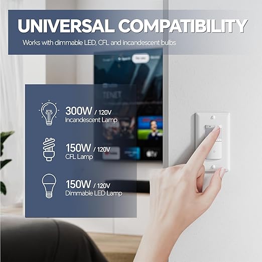 ECOELER Motion Sensor Dimmer Light Switch, in-Wall Electronic Dimmer - Image 4