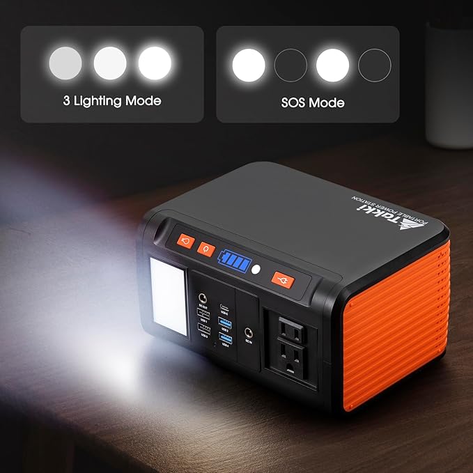 Takki 250W Portable Power Station 222Wh Camping Backup Lithium Battery - Image 7