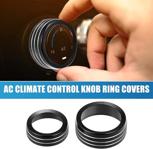 A ABSOPRO 3pcs Car Air Conditioner Knobs Decals AC Radio Switch Knob Cover - Image 2