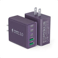 60W USB C Plug, 5-Port Fast Charger Block PD+QC Cube Wall Charging Box Brick by Qwinjwin