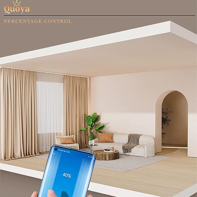 Quoya QL600 Smart Electric Curtain Track, Motorized Motor, Adjustable Track - Image 7