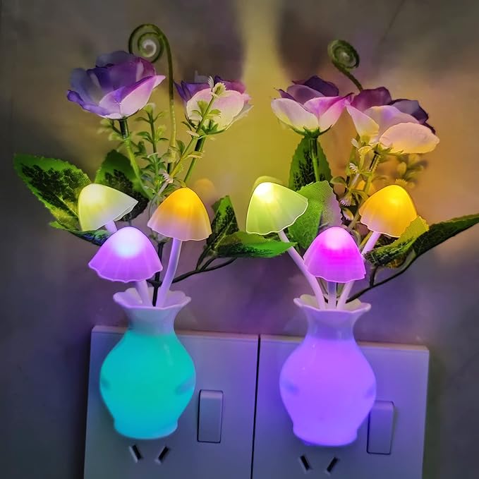 AUSAYE 2Pack Led Night Light Plug in Sensor Light, Energy Saving Lamp Dream - Image 5