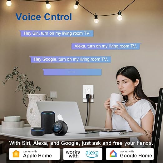 Smart Outlet with Matter, App & Voice Control, No Bridge, Works with Apple Home - Image 5