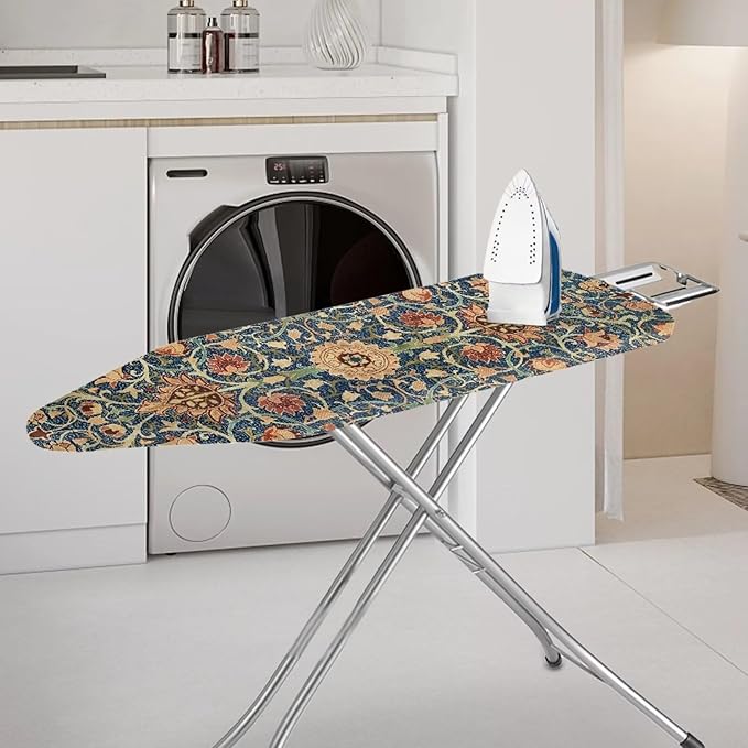 ZCFYGDX Vintage Flower Print 14 x 45 Ironing Board Covers Nylon Buckle Straps - Image 2