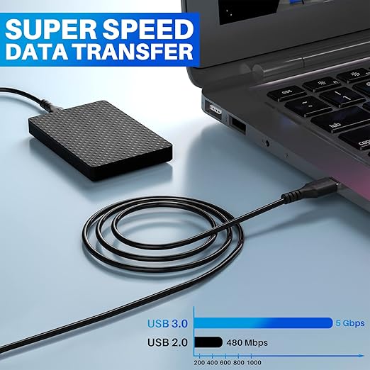 USB 3.0 Male to Male Cable 4FT - Image 2
