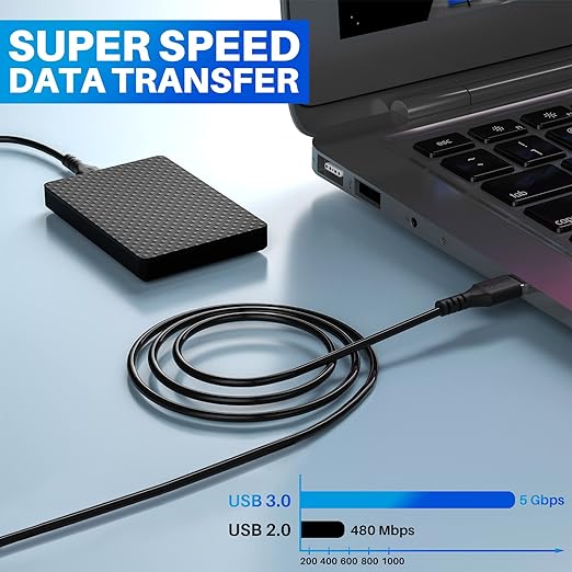 6 ft USB 3.0 Male to Male Cable - Image 2