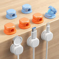 9 Pack Cord Organizer, Spring Cable Management, Adhesive Cute Cable Holder Clips by Funtin