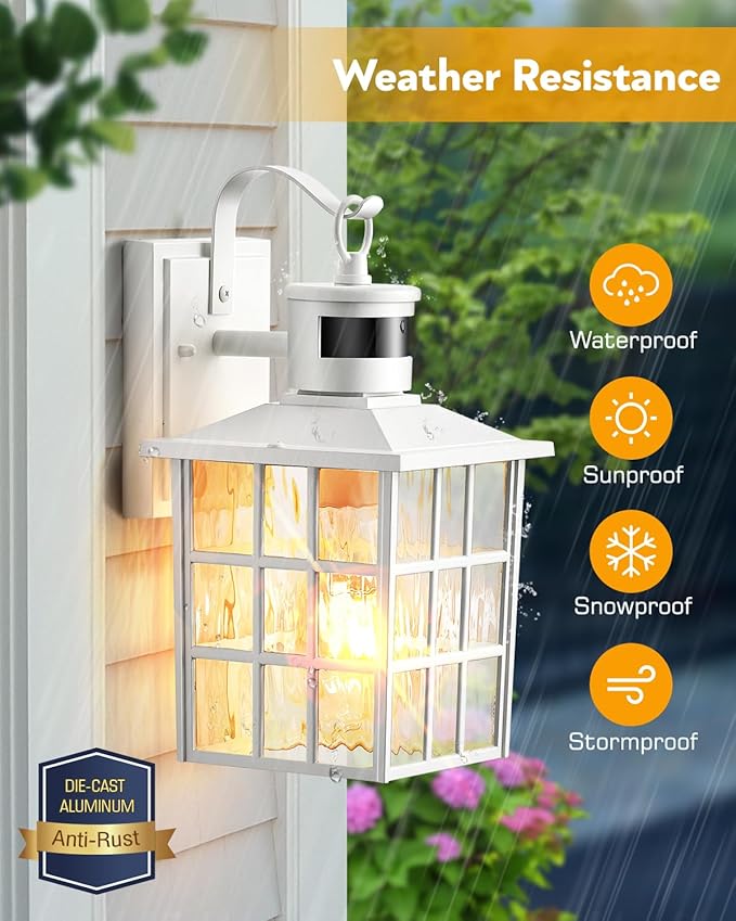 VIANIS Motion Sensor Outdoor Lights, Exterior Light Fixture, Anti-Rust 100% - Image 6