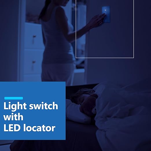 LIDER Minimalist Design Matte Finish Lighted Decorator Switch, Single Pole - Image 5