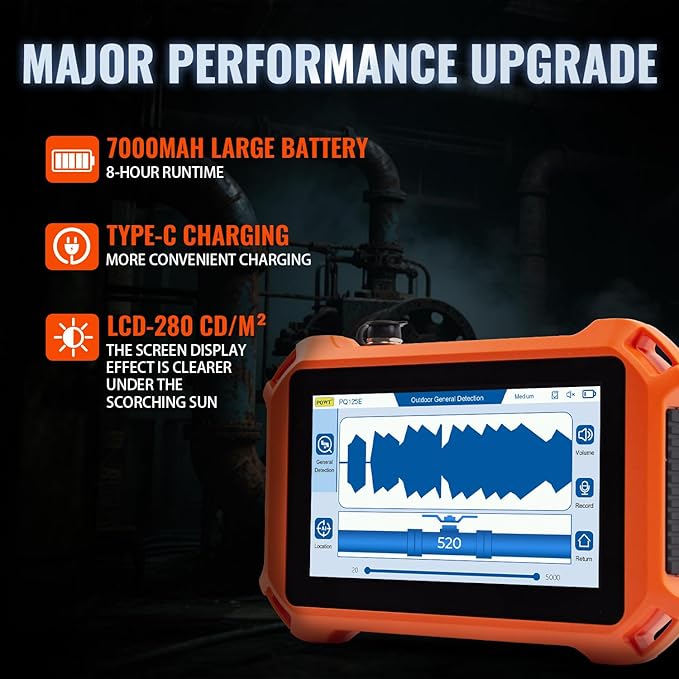 PQWT 125A Underground Water Leak Detector, Indoor Wall & Ground Water Pipe Leak - Image 6