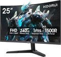 KOORUI 25 Inch Curved Gaming Monitor 240Hz FHD 1080P Computer Monitor, 1500R by KOORUI