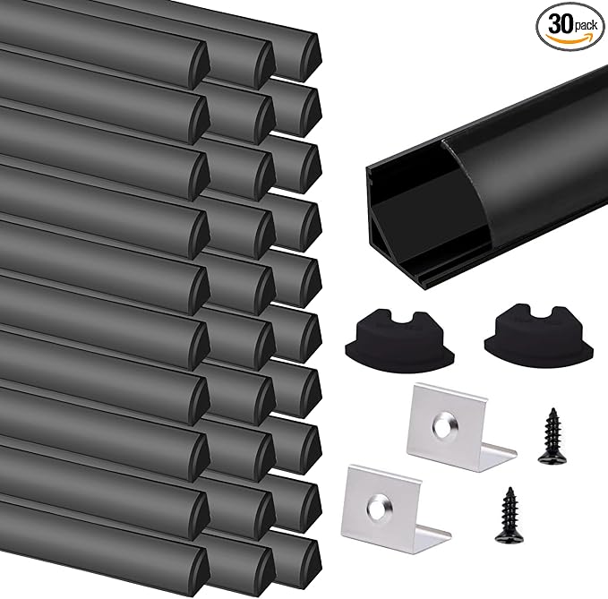 VST 30pack 3.3 ft LED Channel, V Shape Led Diffuser Channel, LED Aluminum by VSTLighting