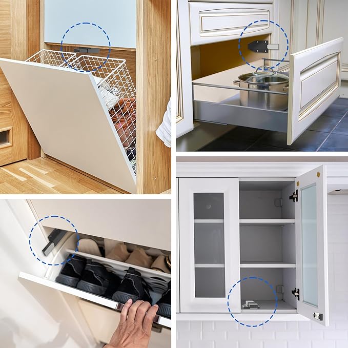 Magnetic Push Door Latch Jiayi 4 Pack Heavy Duty Push Magnets Cabinet Catches - Image 5
