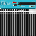 Black Cord Hider Cable Raceway - 315in Wire Cover by EVZA