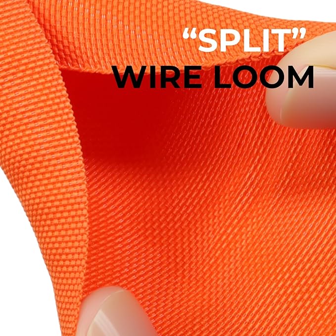 Holed 3/8 inch Split Braided Cable Management Sleeve - Image 3
