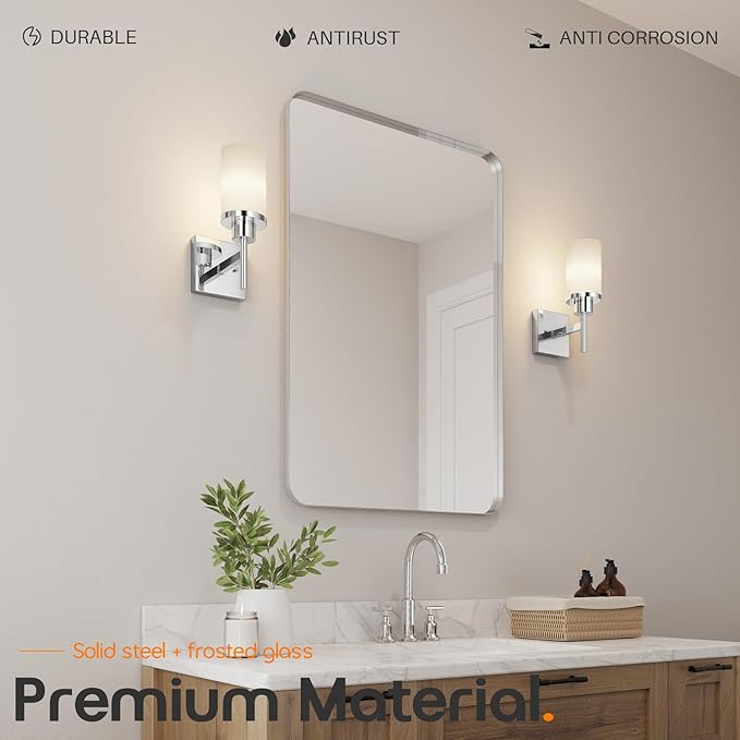 AONEON Vanity Lights Polished Chrome Bathroom Light Fixtures - Image 5