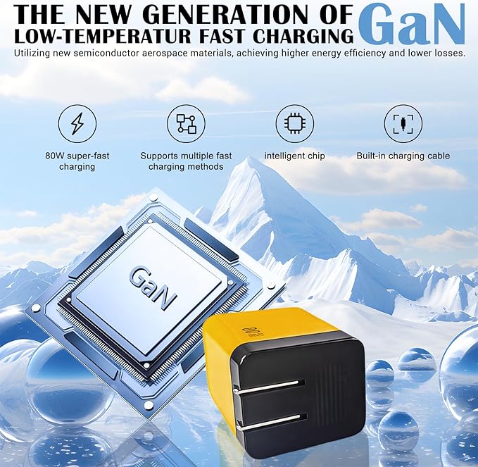 Tobre 3 in 1 GaN Charger, Scalable 80W Max Fast Charging Block - Image 4