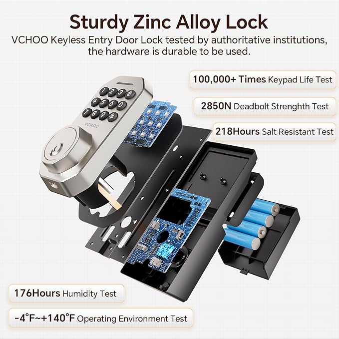 VCHOO Keyless Entry Door Lock Set Smart Locks - Image 5
