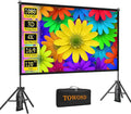 TOWOND Projector Screen with Stand, 120 inches Indoor Projector Screen Outdoor by TOWOND-JLFOfficial