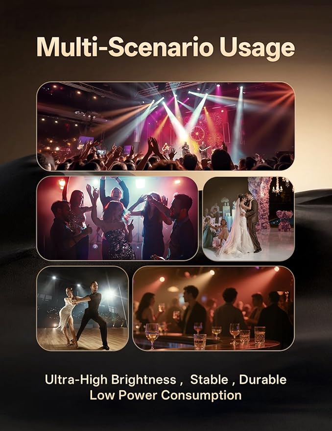 JAJALUYA LED Par Lights 36 LED Stage Lights 7 Modes RGB DJ Lights - Image 7