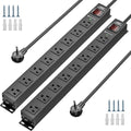 CRST 2 Pack 8 Outlet Metal Heavy Duty Power Strip by CRST