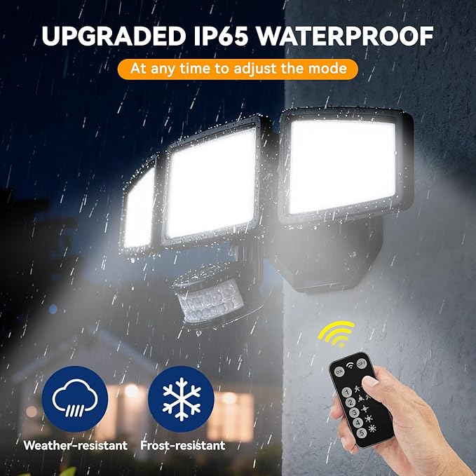 PURICH Upgraded LED Security Lights Motion Sensor Light Outdoor, Waterproof - Image 6