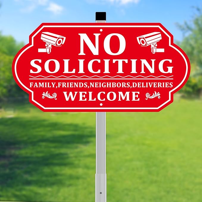 No Soliciting Sign for House, No Soliciting Signs for Front Door by Unknown