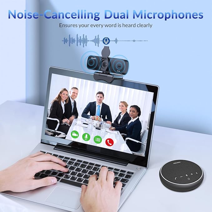 NEWORK 4K Webcam for PC with Sony Sensor, Auto Focus & Privacy Cover, Ultra HD - Image 3