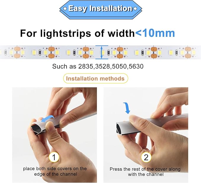 VST 10pack 3.3ft LED Channel, V Shape Diffuser, Aluminum Channel System - Image 3